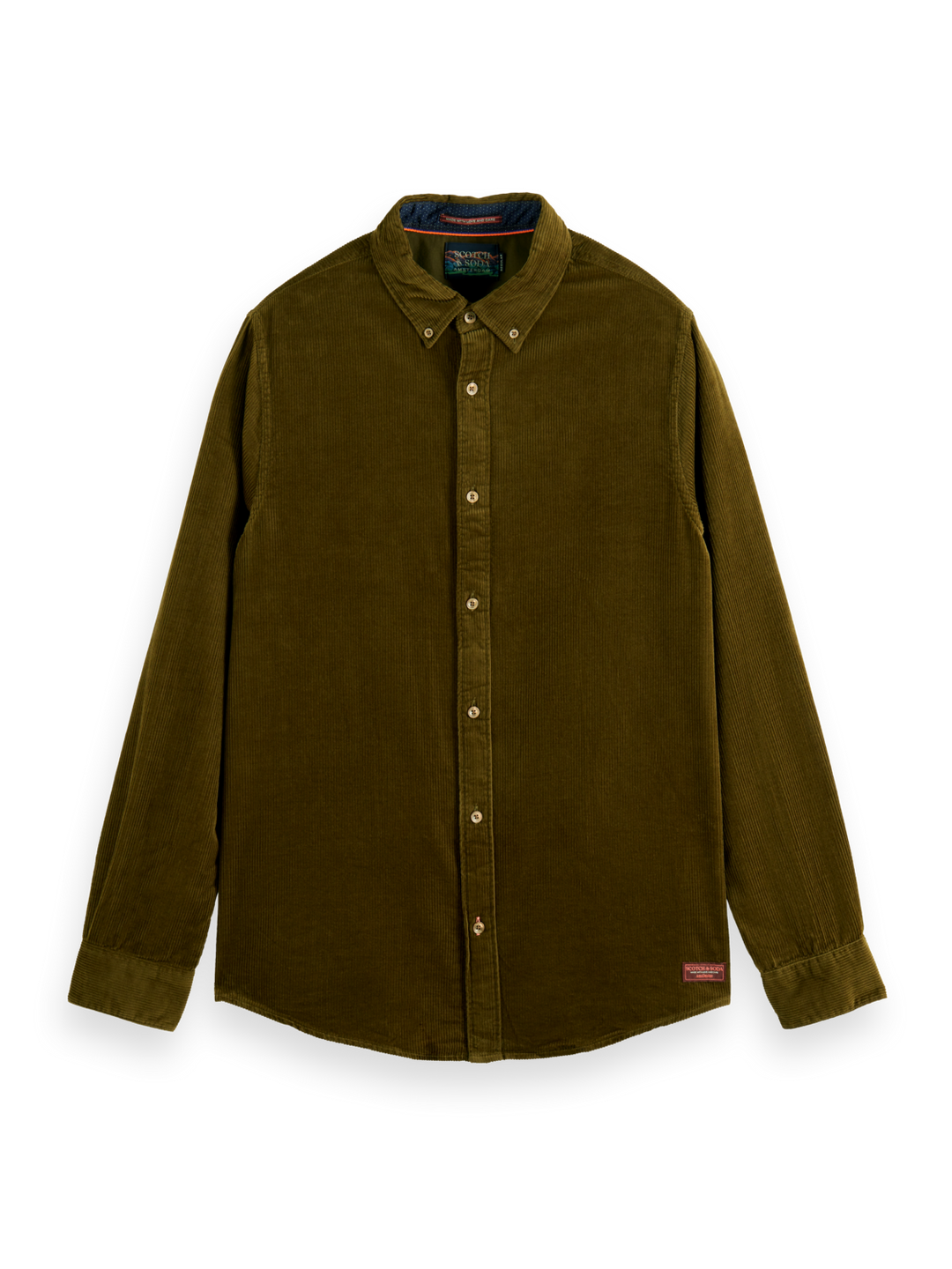 Regular Fit Corduroy Shirt in  Military | Buster McGee