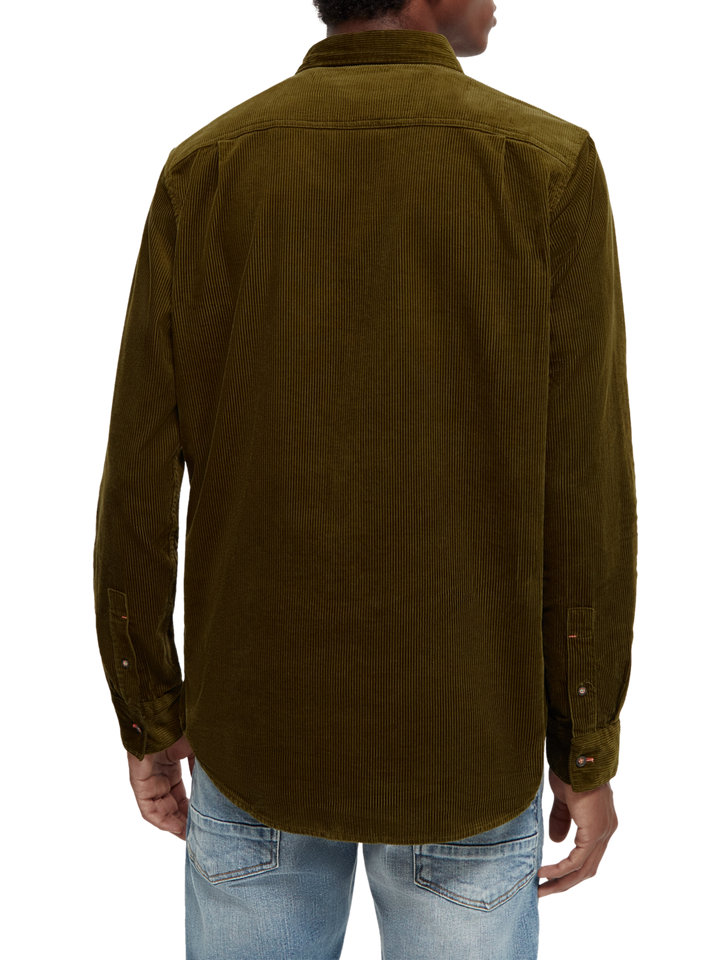 Regular Fit Corduroy Shirt in  Military | Buster McGee