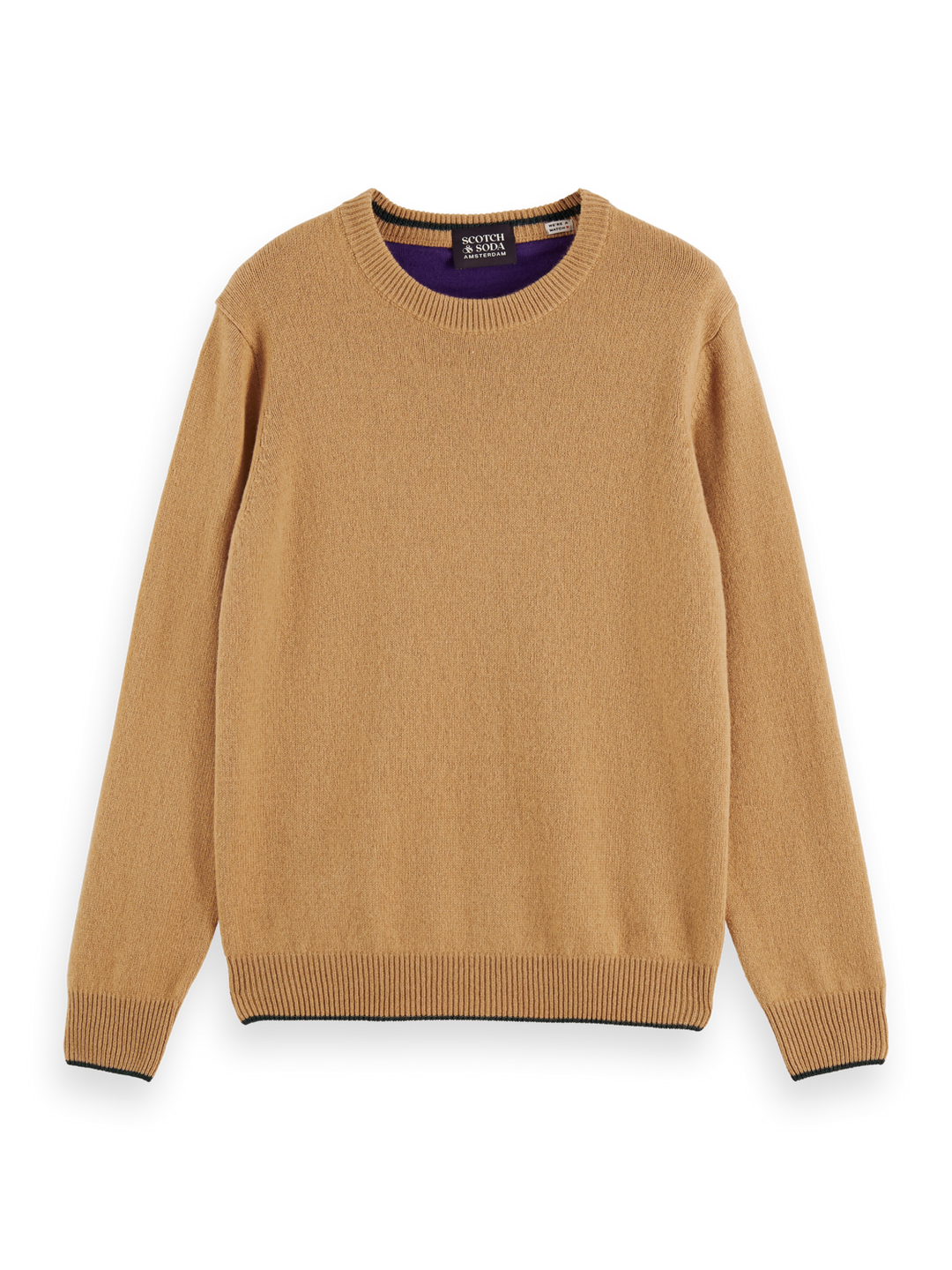 Recycled Cashmere Crewneck Sweater in Sand Melange | Buster McGee