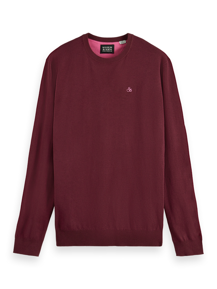 Essentials Ecovera Crewneck Sweater in Bordeuax Melange | Buster McGee