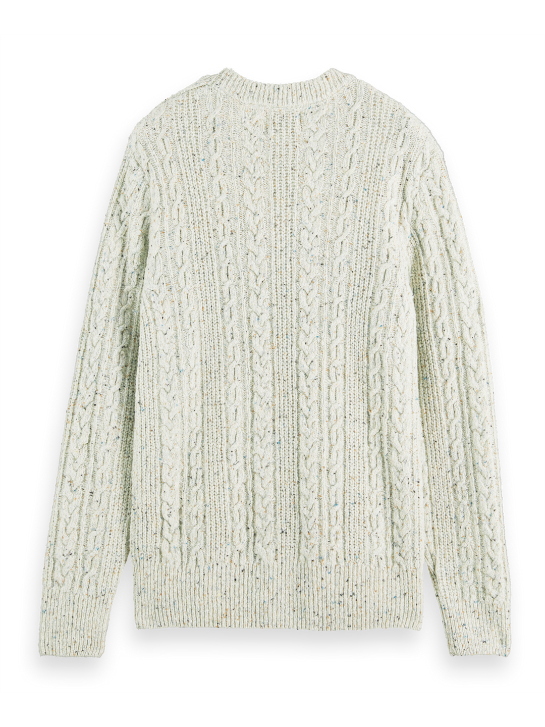 Cable Knit Wool Blend Sweater in Kit Melange | Buster McGee