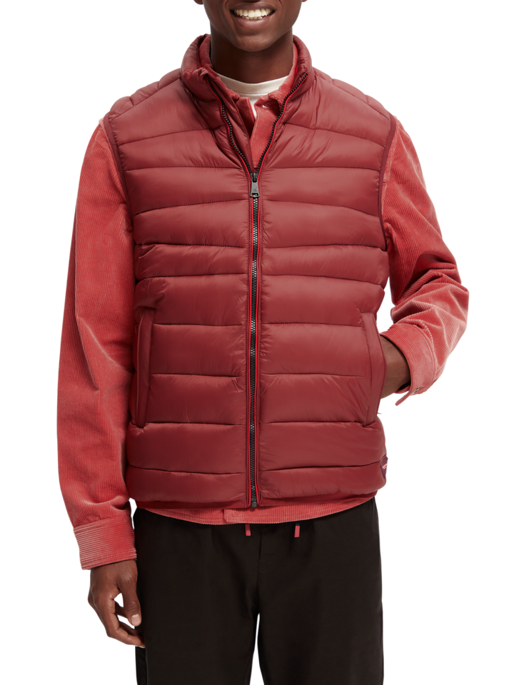 Lightweight Quilted Bodywarmer in Bordeaux | Buster McGee