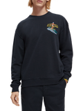 Front and Back Artwork Crewneck Sweatshirt in Navy | Buster McGee