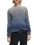 Eternal Blauw Knitted Crewneck in Indigo Stripe | Buster McGee
