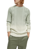 Gradient Cable Knit Pullover in Mint | Buster McGee Daylesford