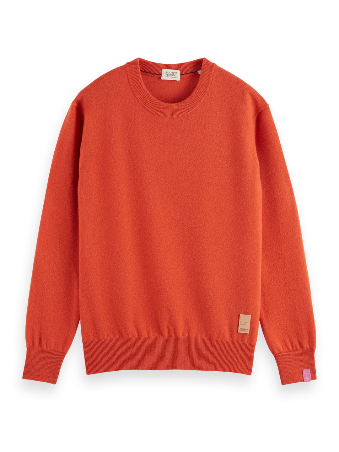 Recycled Wool-Cashmere Blend Pullover in Red Skies | Buster McGee