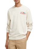 Embroidered Crewneck Sweatshirt in Off-White | Buster McGee