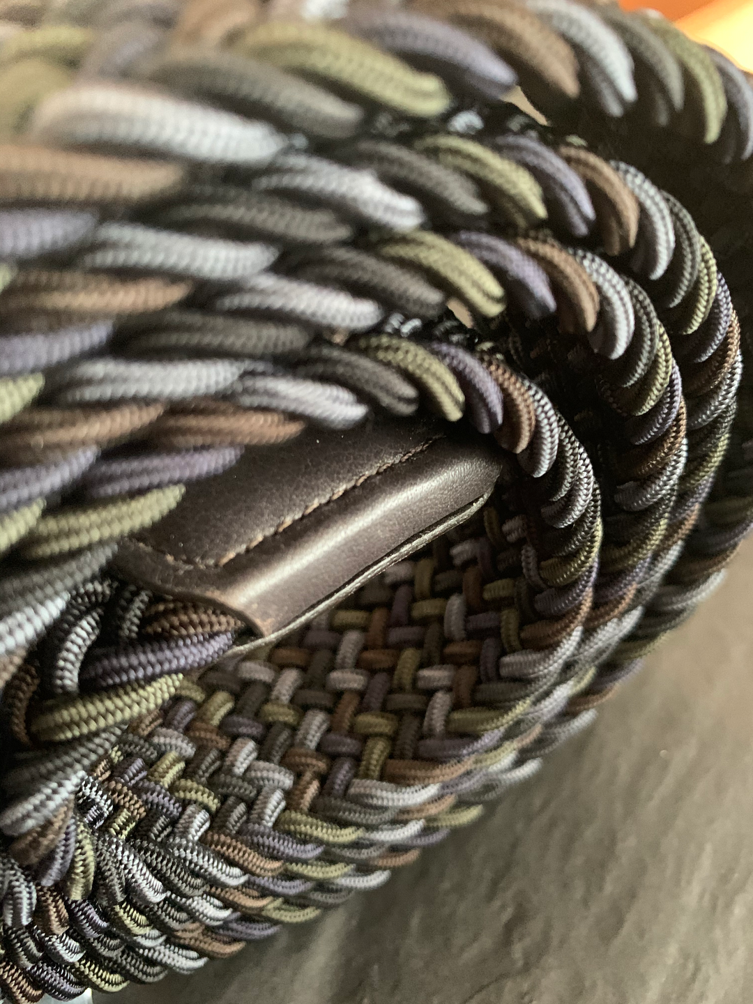 Anderson's Multi-Colour Stretch Woven Belt in Navy/Grey/Green/Brown | Buster McGee Daylesford