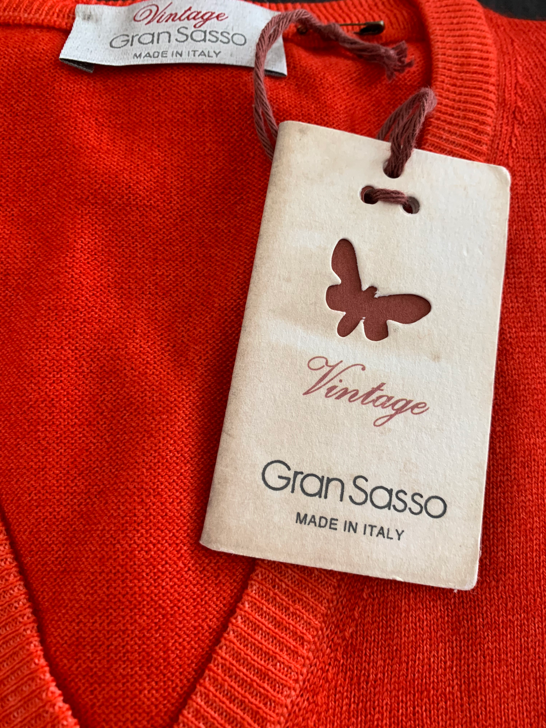 Gran Sasso - Men's Vintage Merino V-Neck Knit in Chilli Red | Buster McGee