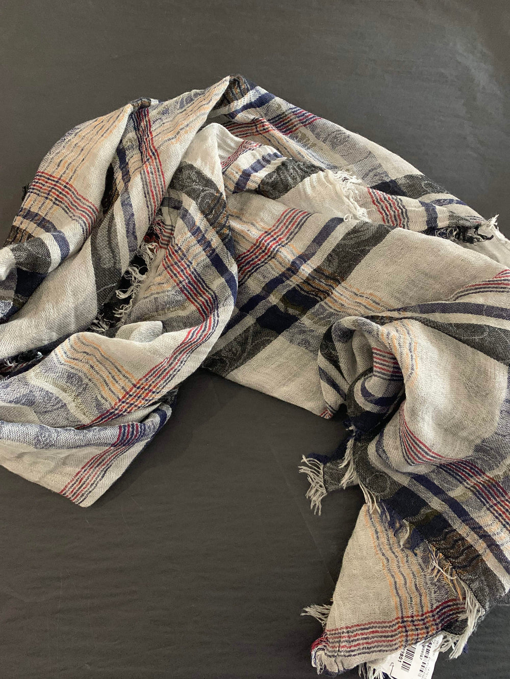 Florentino - Summer Foulard with Grey Pattern | Buster McGee
