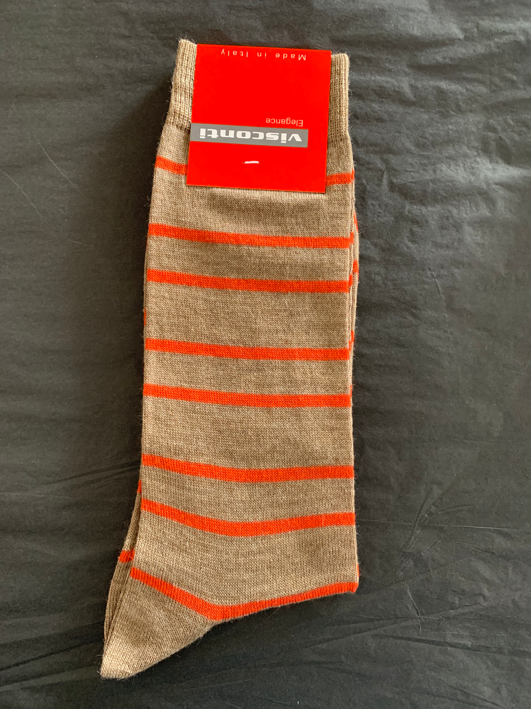 Visconti Butcher Stripe Cotton Blend Socks