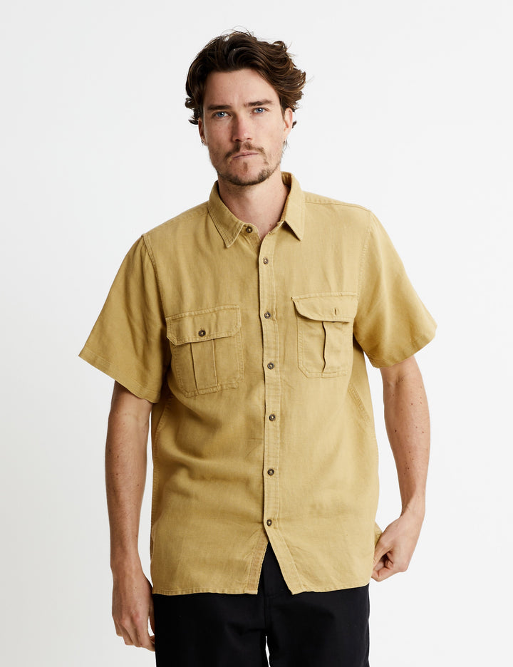 Mr Simple - Hemp Safari Shirt in Fawn | Buster McGee