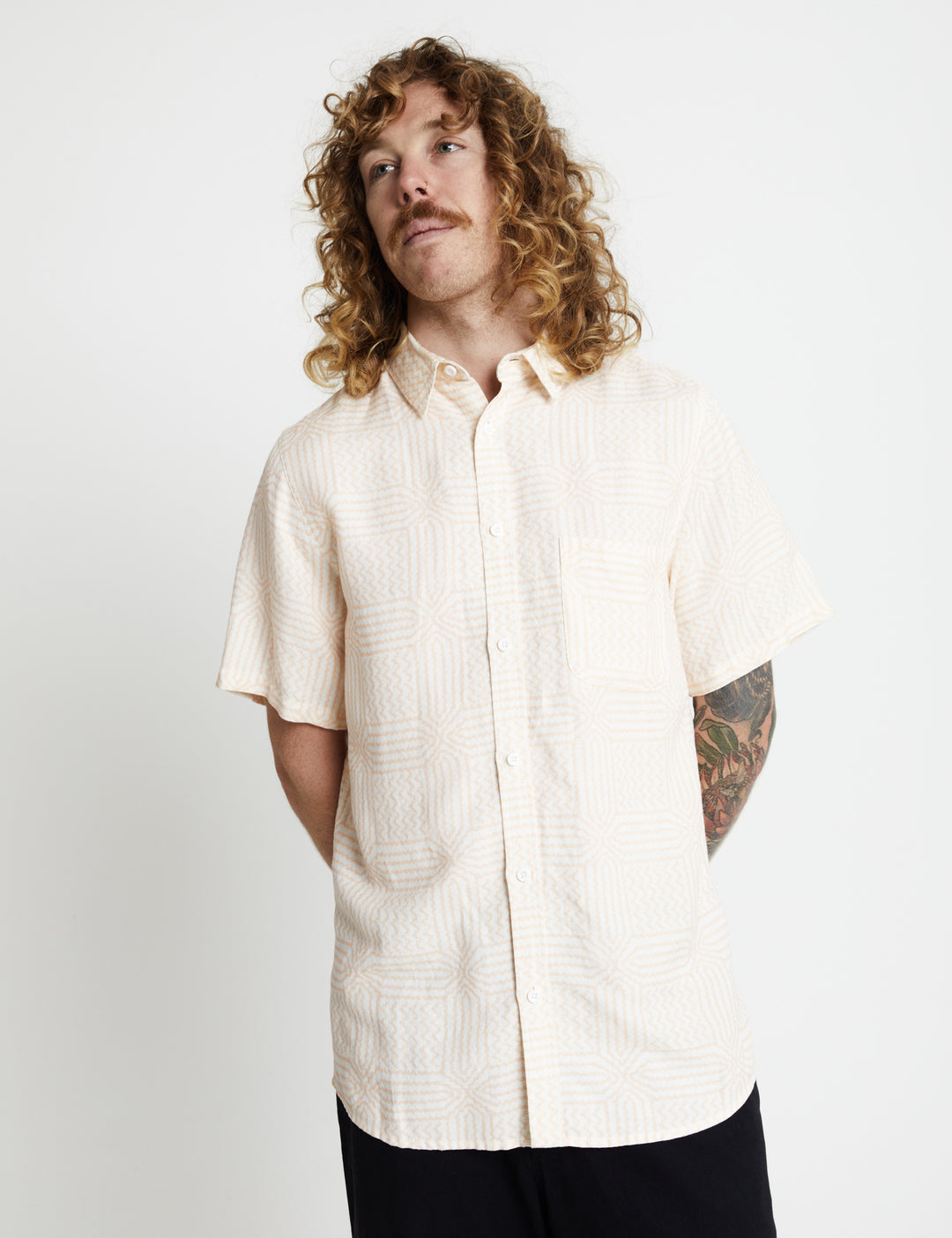 Mr Simple - Casbah BBQ Shirt in Salmon | Buster McGee