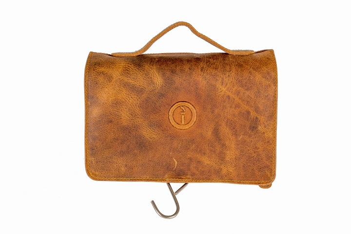Indepal - Rockliff - Fold-Out Toiletry Bag in Crazy Horse Tan | Buster McGee