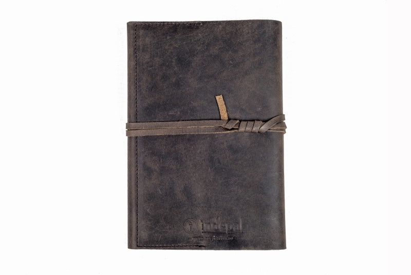Indepal - Refillable A5 Journal in Charcoal Leather | Buster McGee Daylesford