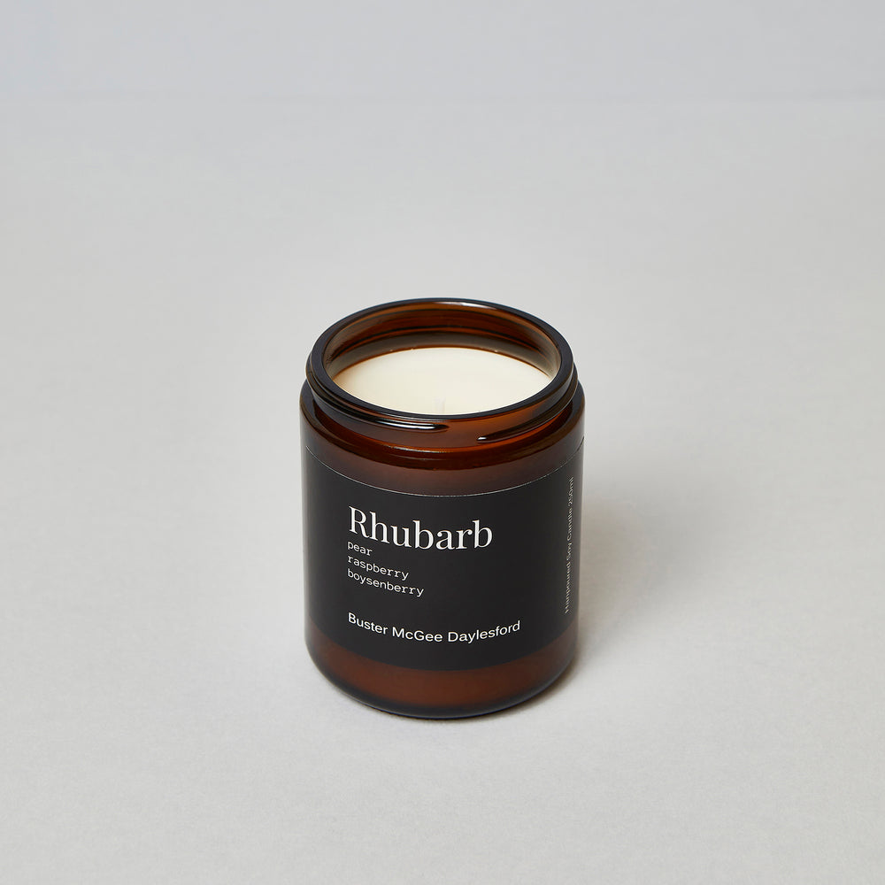 The Rhubarb Soy Wax Candle | Buster McGee Daylesford
