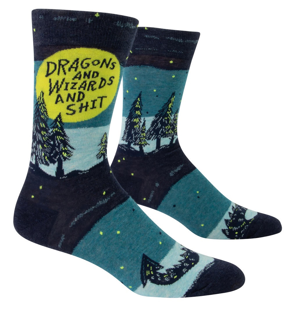 BlueQ - Men's Socks - Dragons & Wizards & Shit | Buster McGee Daylesford