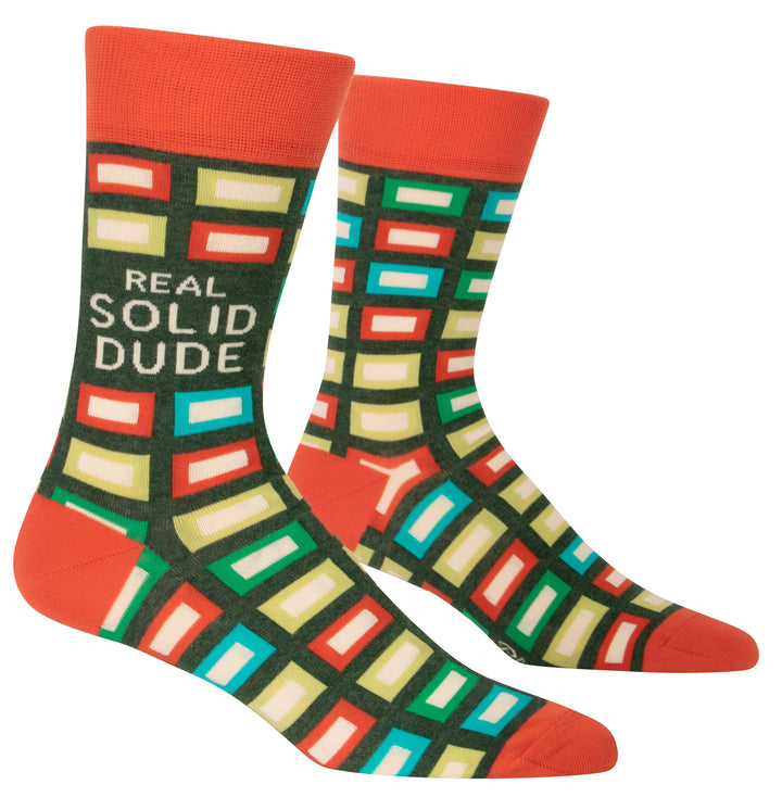 BlueQ - Men's Socks - Real Solid Dude | Buster McGeeBlueQ - Men's Socks - Real Solid Dude | Buster McGee