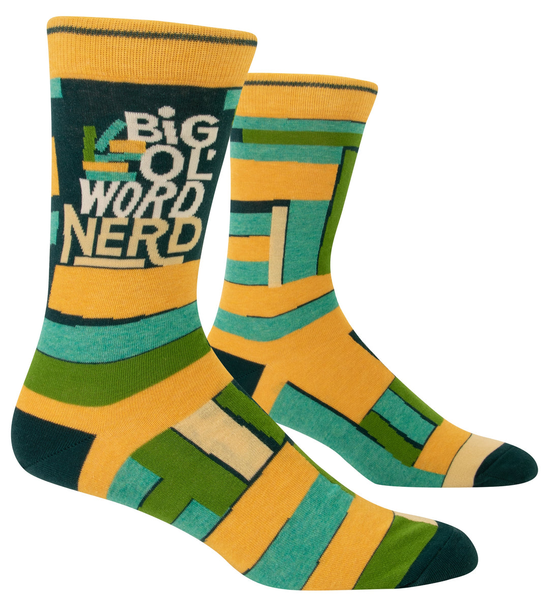 BlueQ - Men's Socks - Big 'Ol World Nerd | Buster McGee
