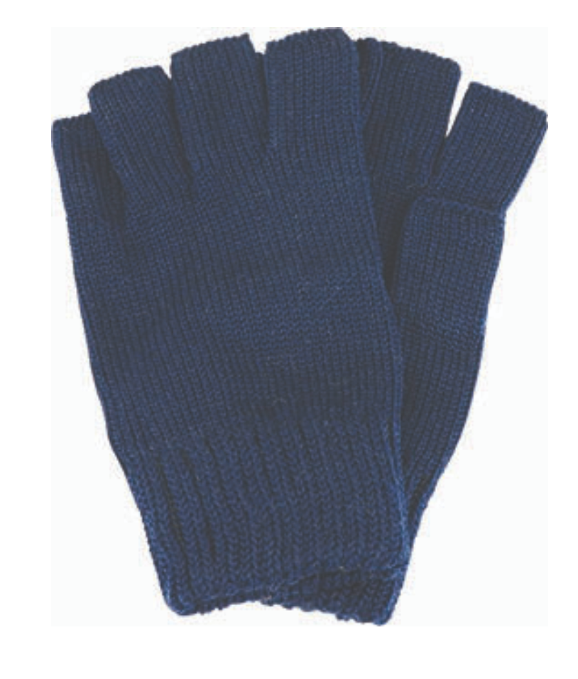 Avenel of Melbourne Fingerless Wool Gloves in Navy