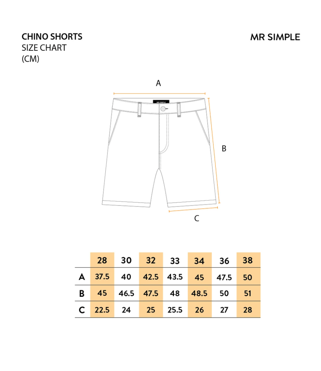 Mr Simple Standard Chino Shorts / Khaki