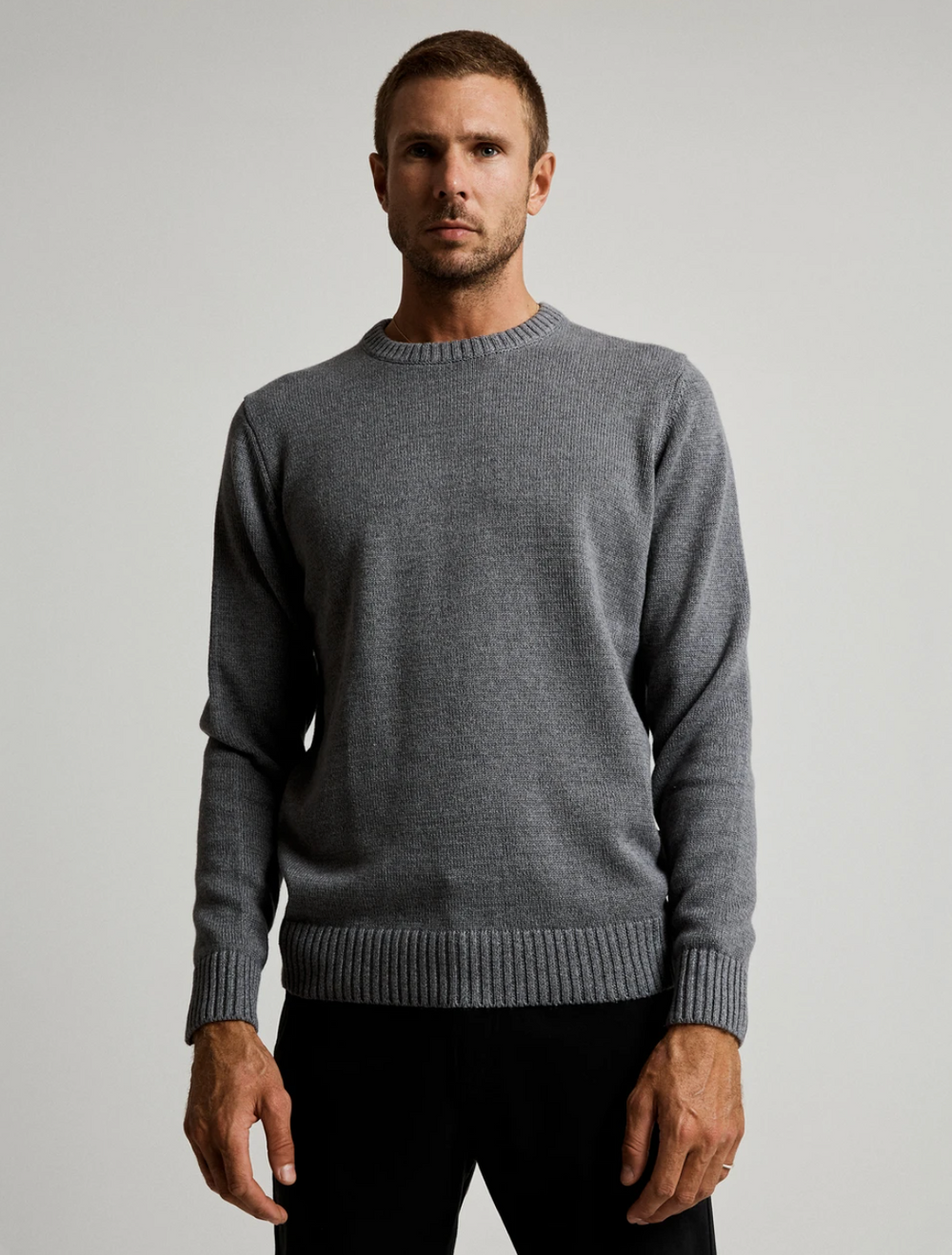 Mr Simple Standard Knit / Grey Marle | Buster McGee Daylesford