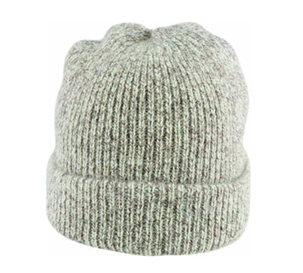 Fishermans Rib Double Knit Ragg Wool Beanie in Beige  | Buster McGee Daylesford