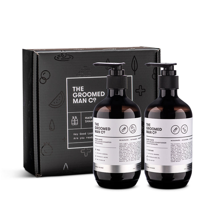 The Groomed Man Co. - Musk Have Hair & Beard Shampoo Conditioner Kit