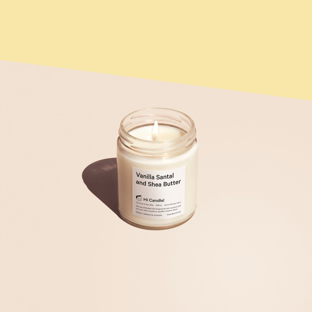 Hi Candle - Vanilla Santal and Shea Butter Soy Wax Candle | Buster McGee