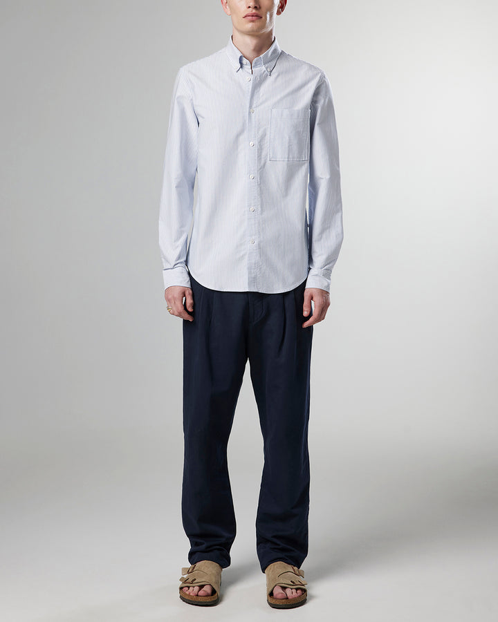 NN07 - Arne BD 5031 Supima Cotton Shirt in Blue Stripe | Buster McGee