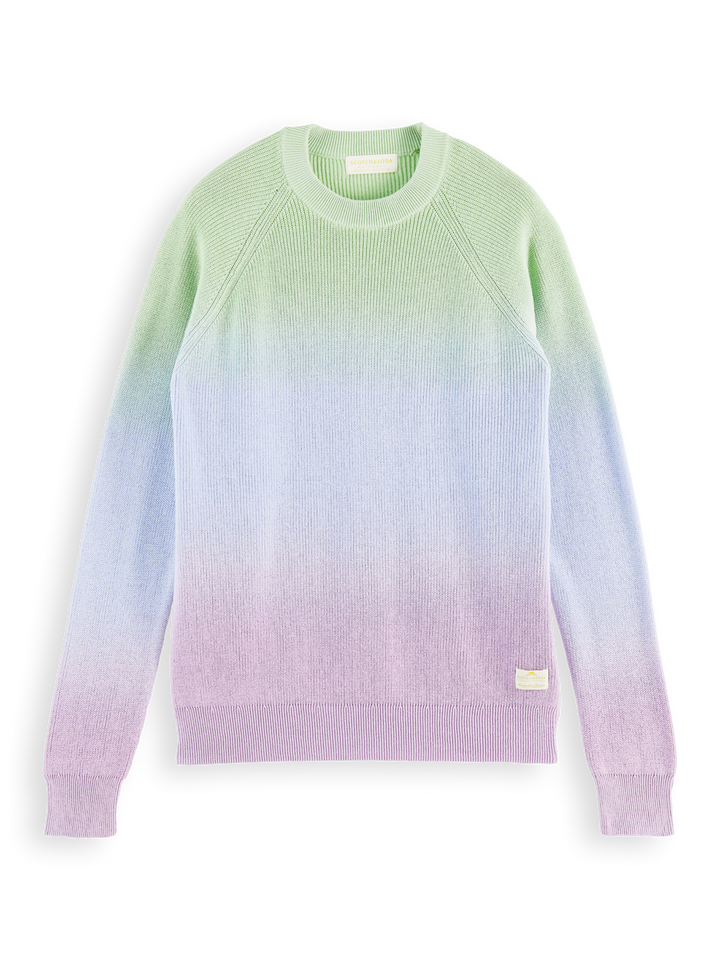 Dipdyed Ribbed Knit Crewneck Sweater Combo A 0217 | Buster McGee
