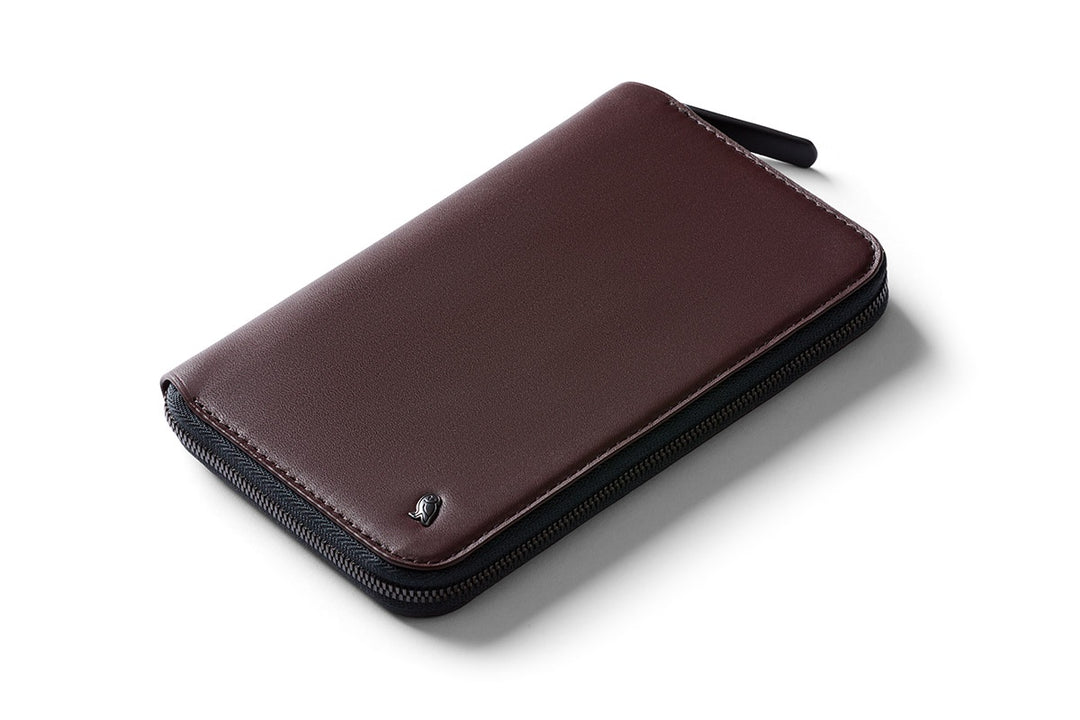 Bellroy Unisex-Adult Folio Mini –Leather (Wallet, Coin Pouch)  -Compact|RFID-Blocking, CharcoalCobalt