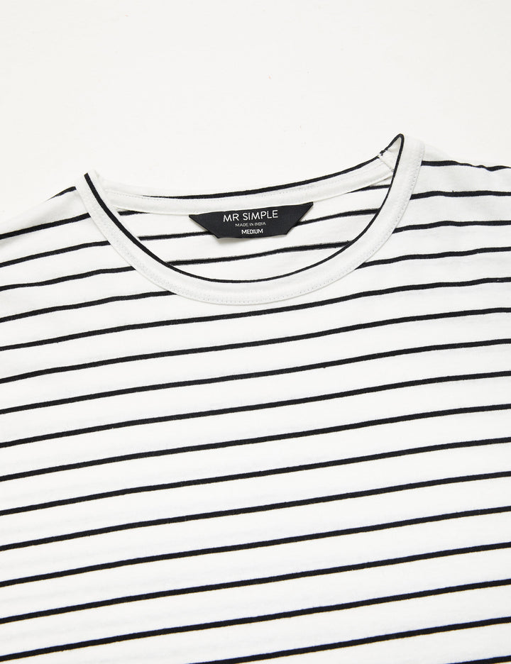 Mr Simple - Breton Stripe Tee in Black/White Stripes | Buster McGee