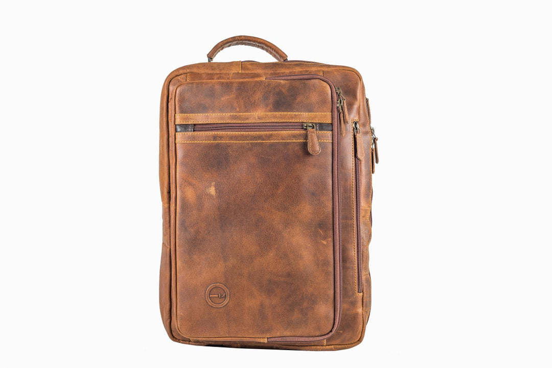 Indepal - Arno - Combination Bag in Crazy Horse Tan | Buster McGee Daylesford