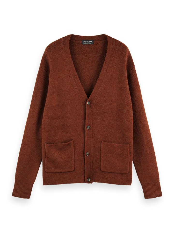 Scotch & Soda - Relaxed Soft Knit Cardigan in Russet Melange | Buster McGee