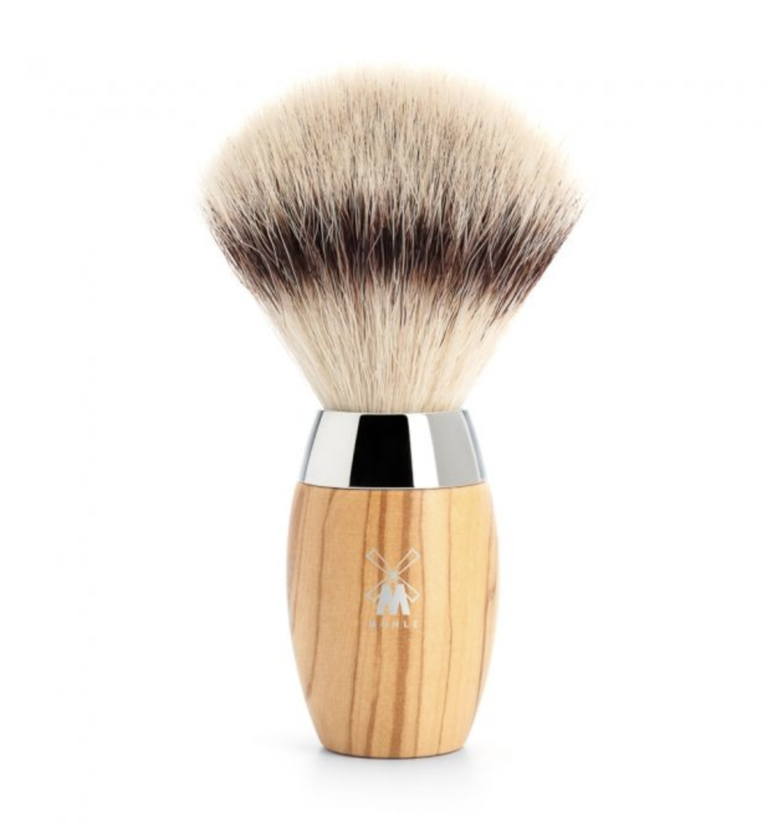 Muhle Kosmo Silvertip Fibre Shaving Brush in Olive Wood | Buster McGee Daylesford