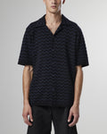 NN07 - Julio 6564 Knitted Bowling Shirt in Black | Buster McGee