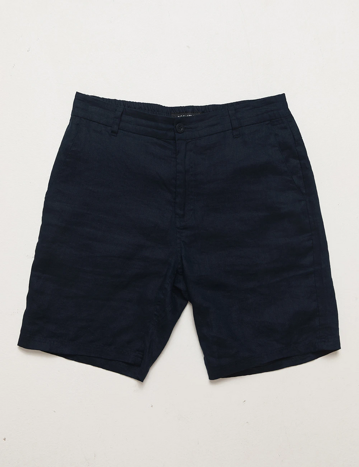 Mr Simple - Tanner 2.0 Linen Shorts in Navy | Buster McGee Daylesford